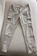 Vintage Y2K Gorpcore Indie Grunge Khaki Straight Leg Cargo Pants Women Size 10