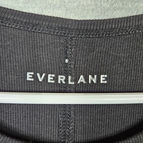 Everlane Women's Black Ribbed Long Sleeve Cropped Top Size S - Picture 6 of 6