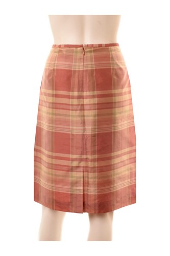 JOSEPHINE CHAUS women’s multicolor plaid silk skirt Sz 10 - Picture 2 of 2