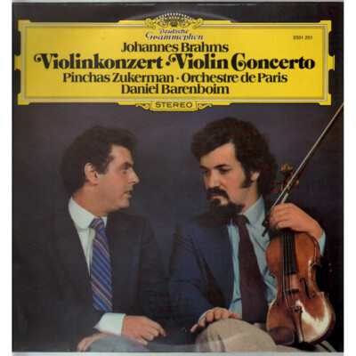 Brahms Zukerman De Paris D Barenboim  Lp Violin Concerto DG New