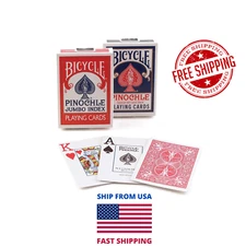 Bicycle Pinochle Jumbo Index Playing Cards. 12 desks.