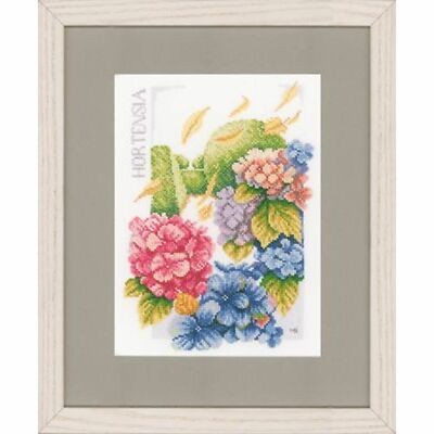   LANARTE 0145977 Hortensie Stickerei gezählter Kreuzstich Etamin  