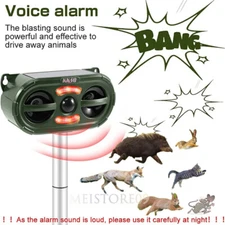 NEW Outdoor Ultrasonic Animal Repellent Keep Deer Cat Dog Raccoon Mouse Fox Away