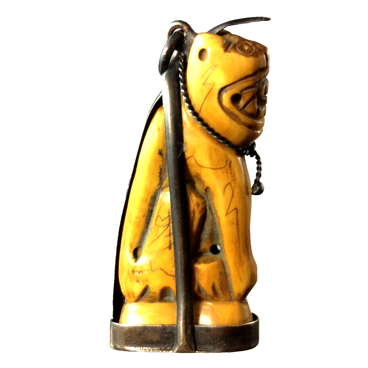 Vintage Thai Tiger Amulet SACRED Pendant TALISMAN Spiritual PROTECTION Old CHARM