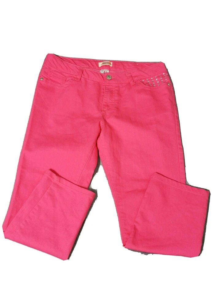 Capri Route 66 para niña nuevo sin etiquetas talla 16x22"L rosa adornado calce ajustado (#215a) Foto 2 de 4