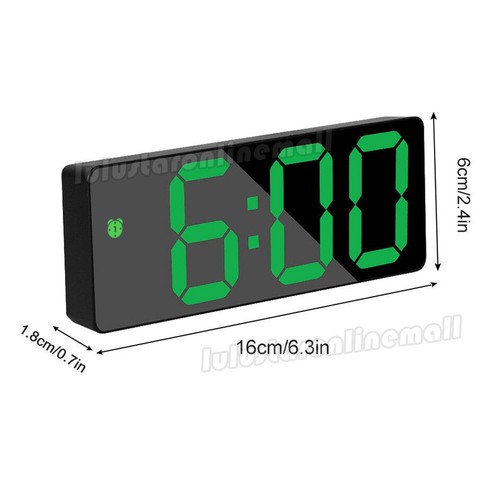 Digital Bedside LED Snooze Alarm Clock Time Temperature Day Night Desktop Clocks - Picture 9 of 9