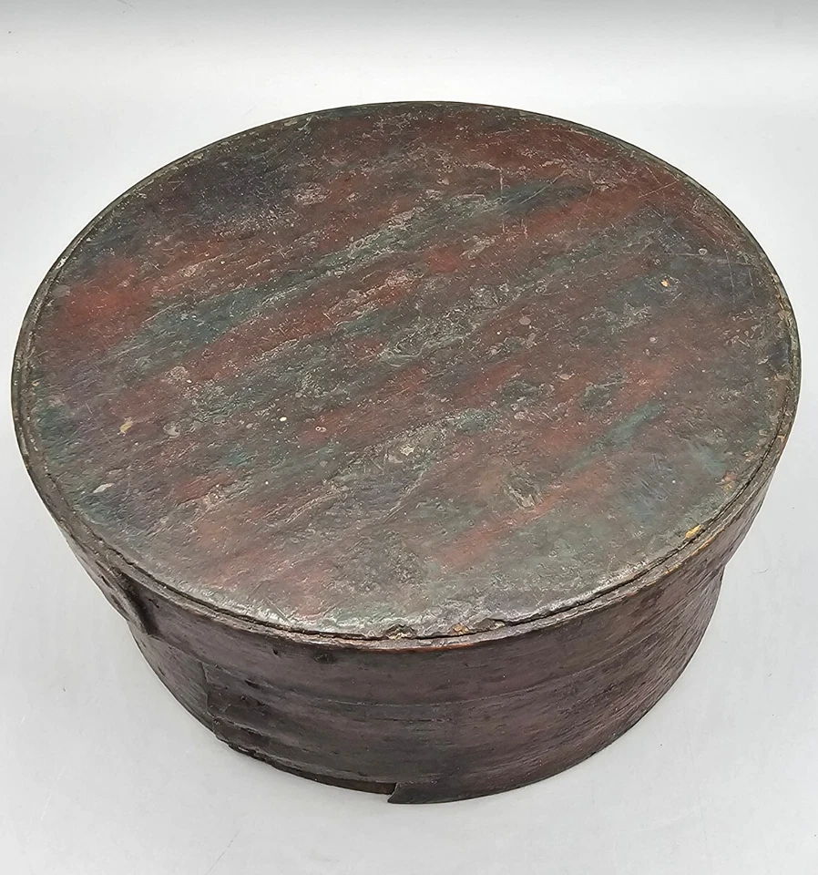 Antique Primitive Small 6.5" Diameter Pantry Box - Great Patina - Image 3 of 4