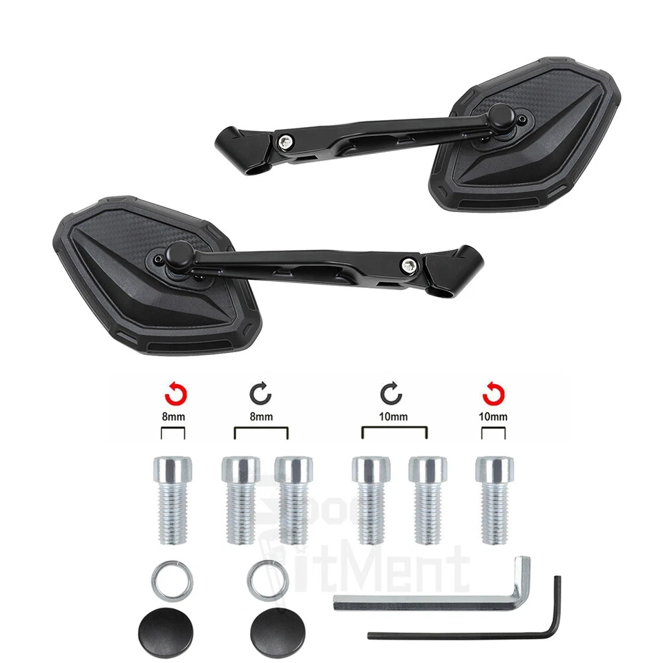 For Yamaha MT-09 MT-07 MT-03 MT-125 900 Tracer Motorcycle Rearview Side Mirrors - Image 2 of 4