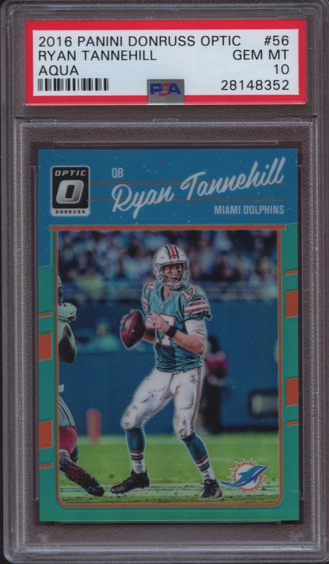 2016 Donruss Optic 56 Ryan Tannehill Aqua PSA 10 Gem Mint #299 Pop 1