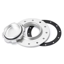 12 Bolt Aluminium Twist On Filler Neck Cap Billet Fuel Cell Flush Tank Cap Mount