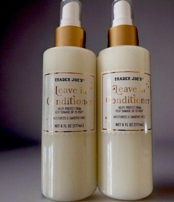2 Packs Trader Joe's Leave in Conditioner Spray Protect from Heat Damage 6 oz