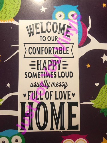 Welcome To Our Home Wine Bottle Vinyl Decal