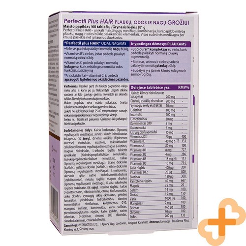 VIATBIOTICS PERFECTIL Plus Hair 60 Tabletten Haut Nägel Nahrungsergänzung Bio... - Bild 4 von 24