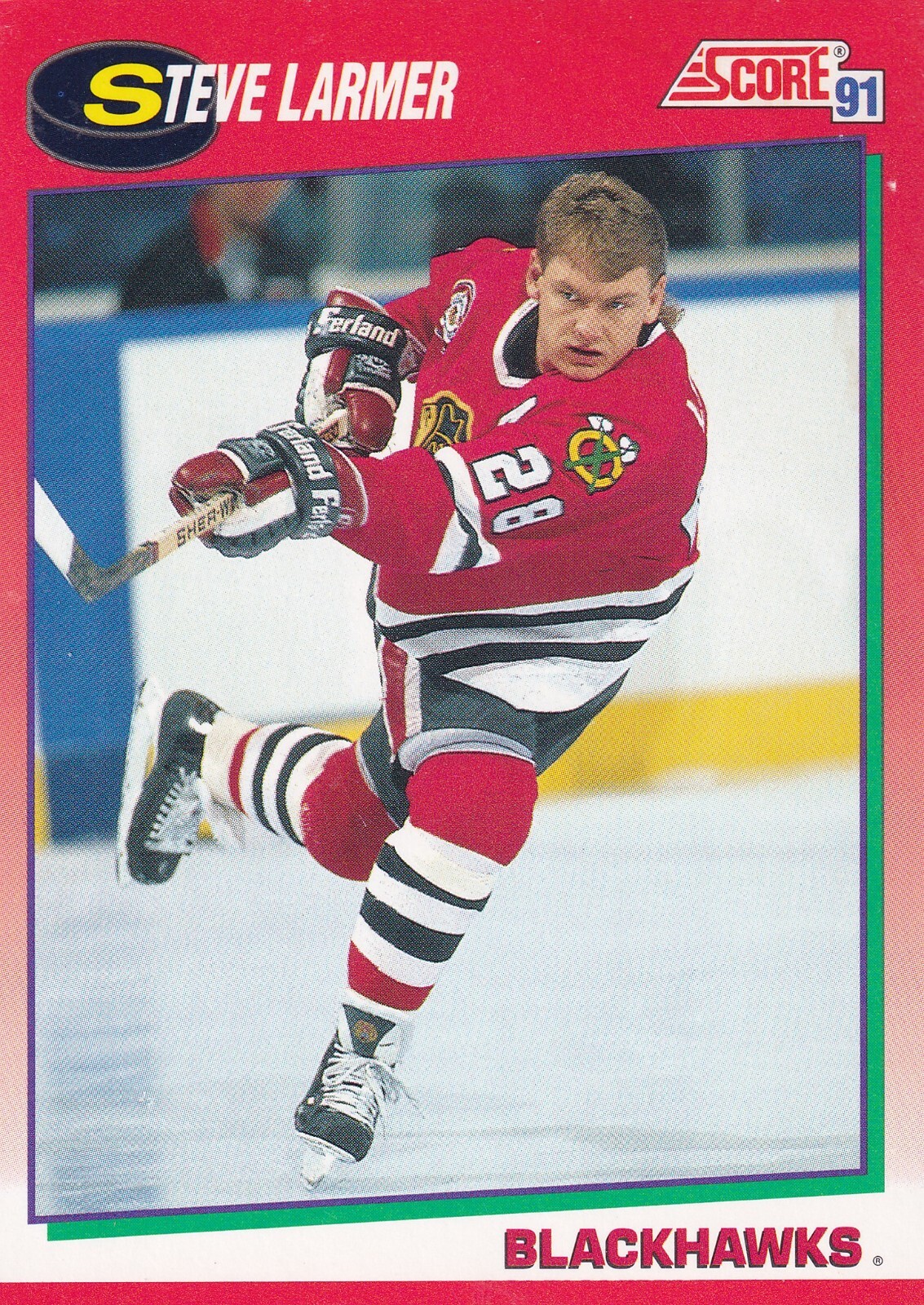 1991-92-score-140-steve-larmer-chicago-yes-4-free-mystery-cards