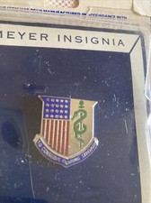 US ARMY Medical Corps Crest Metal Pin To Conserve Fighting Strength Made in USA