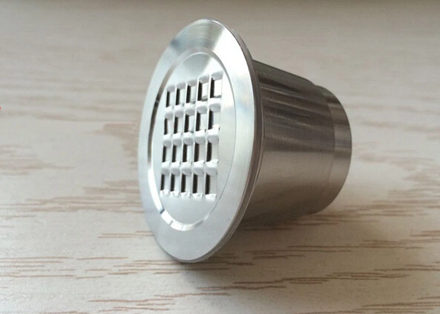Cápsula de metal de acero inoxidable recargable reutilizable de 2 generaciones para máquina Nespresso Foto 3 de 4