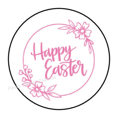 10cm Auto-Aufkleber Sticker Happy Easter bunt Rund R3220