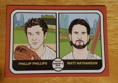 PHILLIP PHILLIPS MATT NATHANSON CONCERT '16 MANN MUSIC CENTER PHILA TRADING CARD