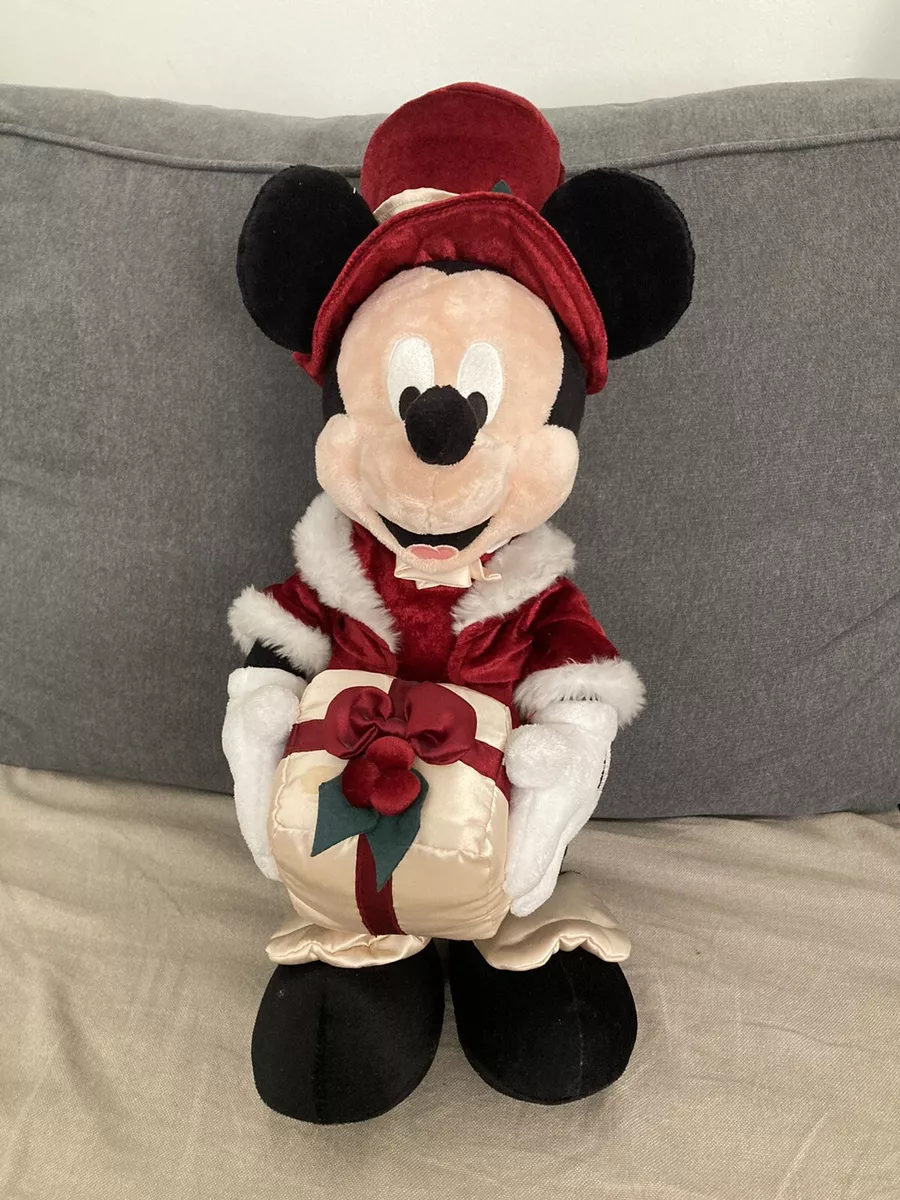 Peluche Mickey Noel Cadeau 42 Cm Disneyland Paris