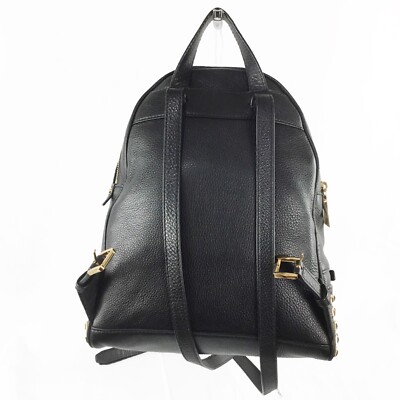 Michael Kors Rhea Studded Black Large Leather Backpack Michael Kors Black Leather Small Studded Rhea Backpack  main image 4