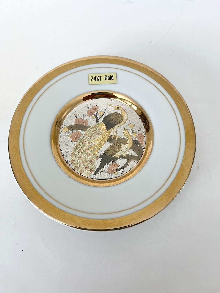 复古The Art of Chokin 24K 金边圆盘日本孔雀收藏家| eBay 复古The Art of Chokin 24K 金边圆盘日本孔雀收藏家| eBay