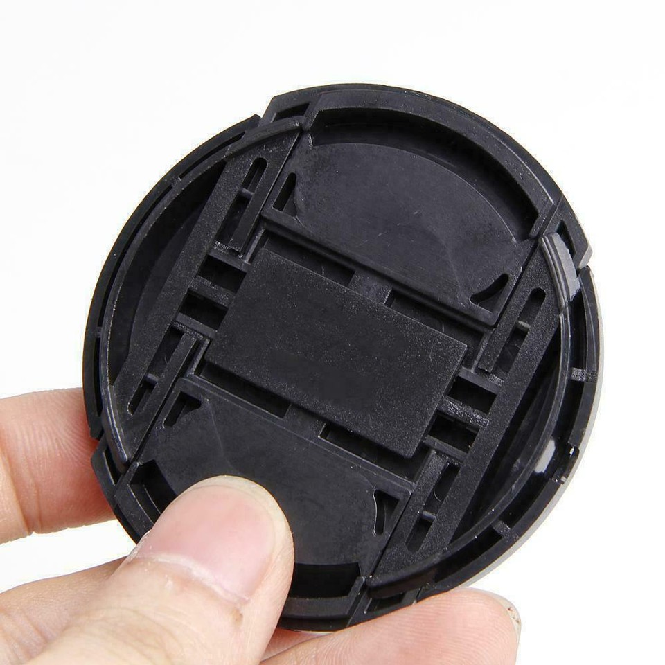 Center Pinch Snap Front Lens Cap Cover For SLR camera withString H4P8