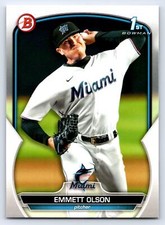 2023 1st Bowman Draft #BD-10 Emmett Olson Miami Marlins BASEBALL Card