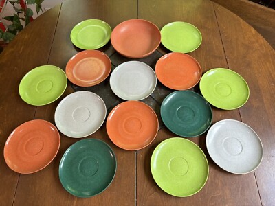 Vintage Branchell Melmac Color-FLYTE 6'' Bread & Butter Plates Saucers 15 Pieces!