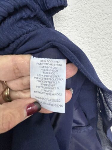 Vintage Leslie Faye Woman’s Dress Blue 18W Cottage Core Mother Of The Bride - Picture 4 of 10