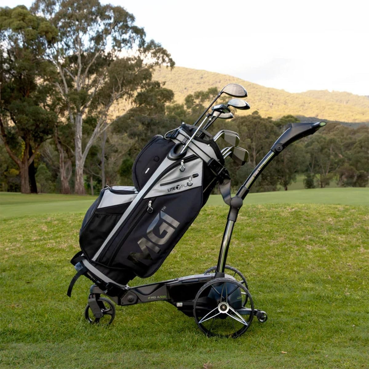 MGI Ai 500 GPS Electric Assisted Golf Push Cart with Seat