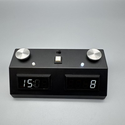ZMF-II White LEDs/Black Case Digital Chess Clock with LED Display, Stainless ...