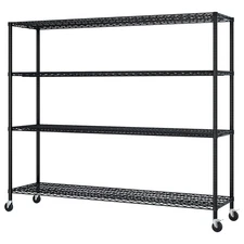 63"W x 23.6"D x 65"H Heavy Duty Metal Shelves for Storage 4-Tier Adjustable