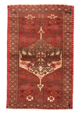 Traditional Vintage Hand-Knotted Oriental Carpet 3'3" x 5'2" Wool Area Rug
