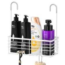 Shower Hanging Caddy, Bathroom Shower Organizer Basket, Shampoo Bracket, Over...