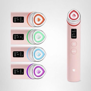 AGE-R Booster Pro Pink Facial Massager, Rechargeable Bluetooth, 5 Speeds