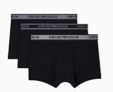 3-Pack Mutande Trunk Boxer da per uomo EMPORIO ARMANI cotone elasticizzato nero