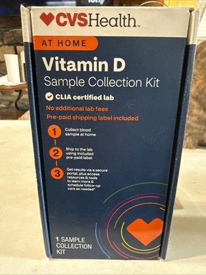CVS Health At Home VITAMIN D Sample Collection Kit Test No Fees EXP 5/ ...