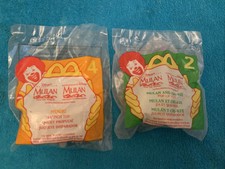 Lot of 2 Vintage 1998 McDonald s Disney Mulan Happy Meal Toys Factory Sealed