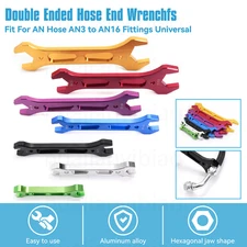 7 PCS Double Hose Ended AN Wrench Spanner Tool Set AN3 to AN20 Anodized Aluminum