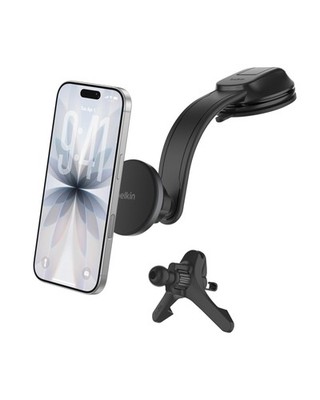 Belkin kabelloses Autoladegerät, magnetische Lüftungshalterung & Armaturenbrett mit schwarz