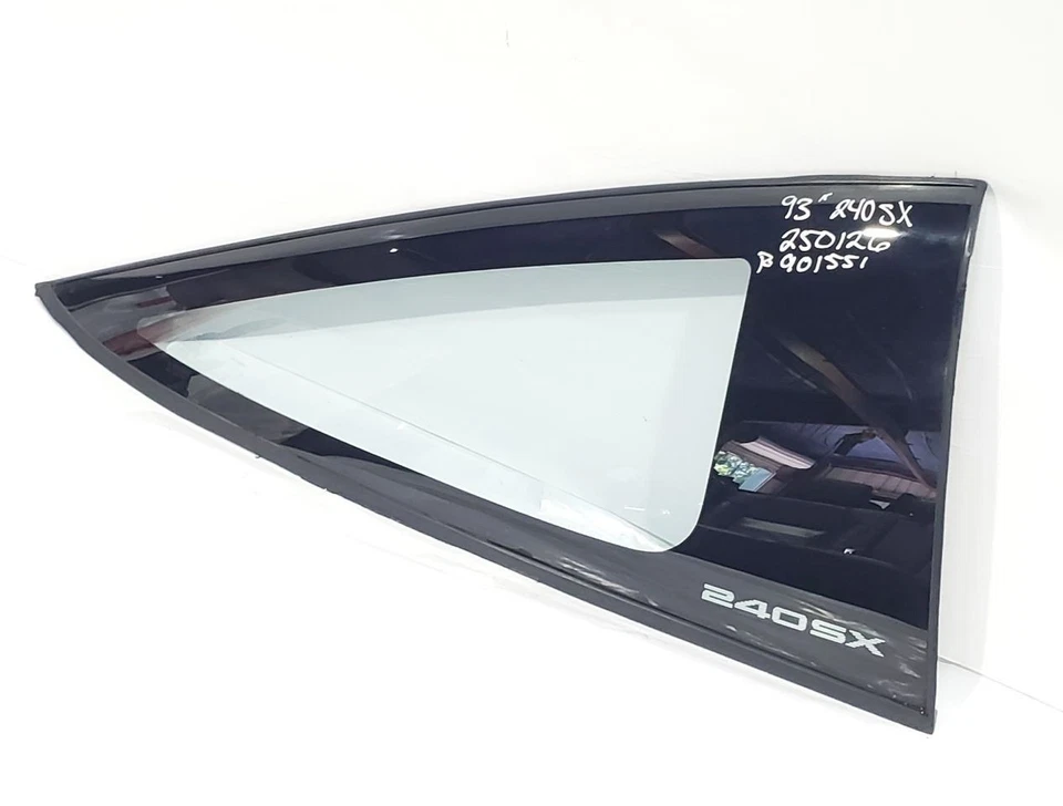 Оригинальный пассажирский правый четверть стекла для хэтчбека Nissan 240SX 1989 90 91 92 1993 годов выпуска - Изображение 3 из 4