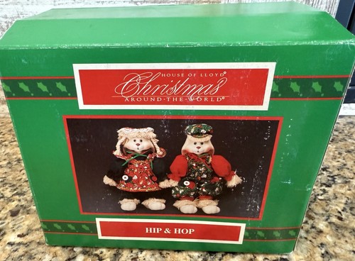 '95 House of Lloyd Navidad Alrededor del Mundo Hip & Hop Conejito Estante Sitters De Colección - Imagen 5 de 8