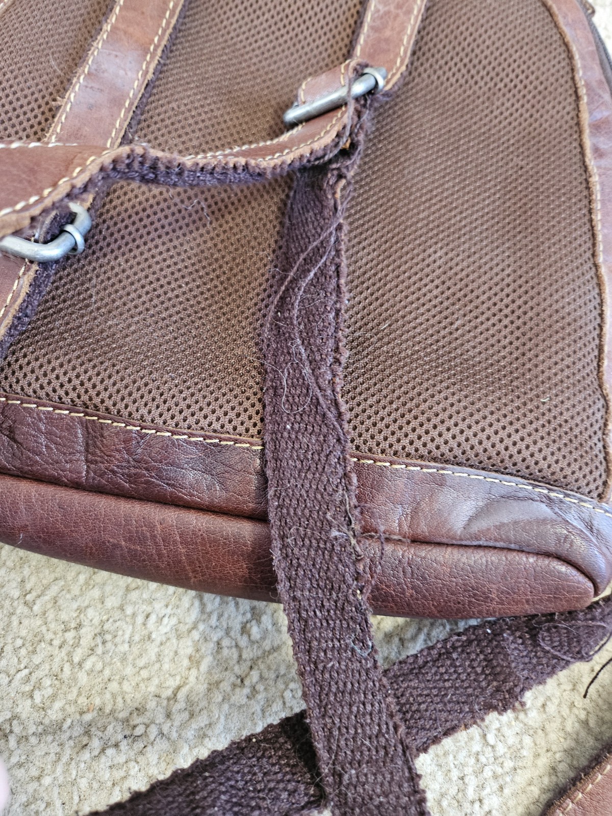 Jack Georges Backpack Embossed Tooled Genuine Lea… - image 3