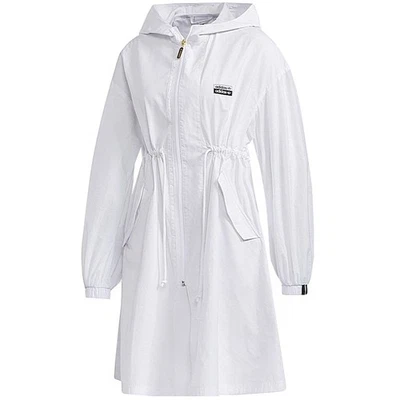 Adidas R.Y.V Windbreaker Damen Trenchcoat Regenmantel Windjacke Lang Weiß NEU - Bild 1 von 4