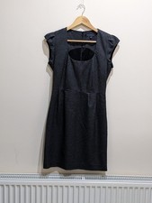 Womens Pinafore Dress Excellent condition Size 8 Grey Fitted Smart Casual Winter