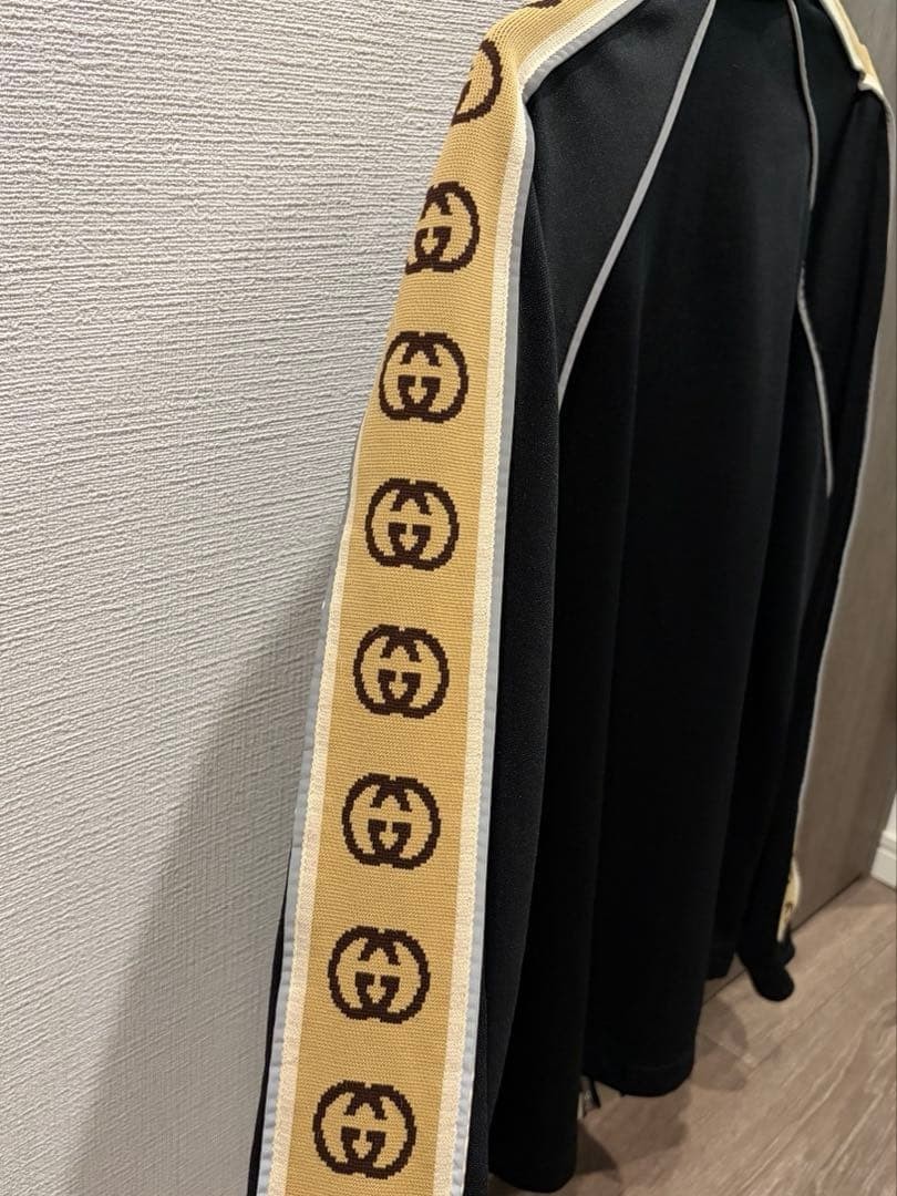 【No String】GUCCI Technical Jersey Track Jacket Bl… - image 3
