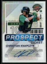 Christian Knapczyk 2024 Panini Prospect Edition Signatures Silver Holo Auto