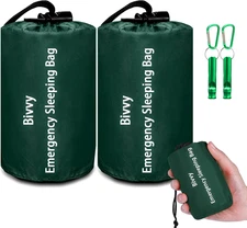 Portable Waterproof Emergency Sleeping Bag and Thermal Bivy Shelter Gear