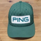 Ping Hat Cap Snapback Green White Patch Quilted 110 Flex Golf One Size