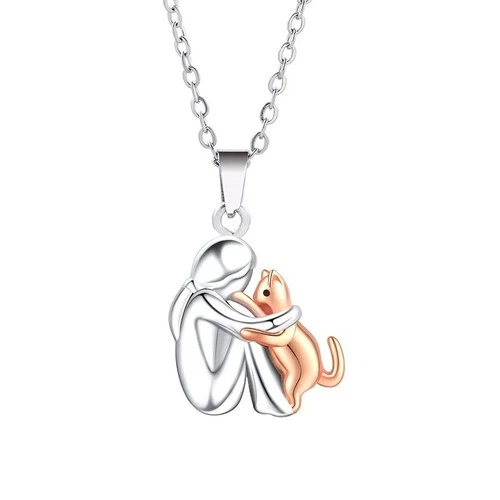 Cute Cat Necklace for Women Girls Animal Pet Pendant Fashion Jewelry Gift - product listing photo